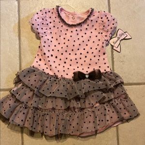 Nannette Baby Pink Lace Drop-Waist Dress 24M